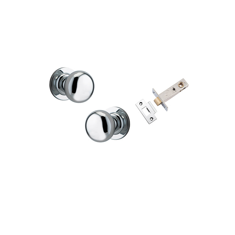 Cambridge Knob - Round Rose Passage Kit Chrome Plated / Solid Brass