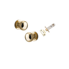 Paddington Knob - Round Rose Passage Kit Polished Brass / Solid Brass