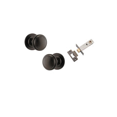 Paddington Knob - Round Rose Passage Kit Antique Brass / Solid Brass