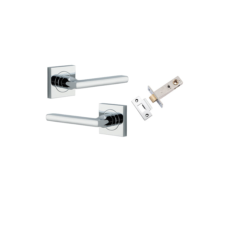 Baltimore Lever - Square Rose Passage Kit Chrome Plated / Solid Brass