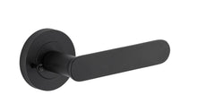 Bronte Lever - Round Rose Privacy Kit (Inbuilt Privacy) Matt Black / Solid Brass