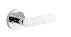 Bronte Lever - Round Rose Privacy Kit (Inbuilt Privacy) Chrome Plated / Solid Brass