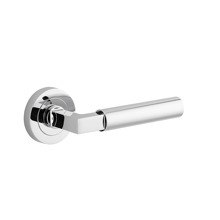 Berlin Lever - Round Rose Chrome Plated