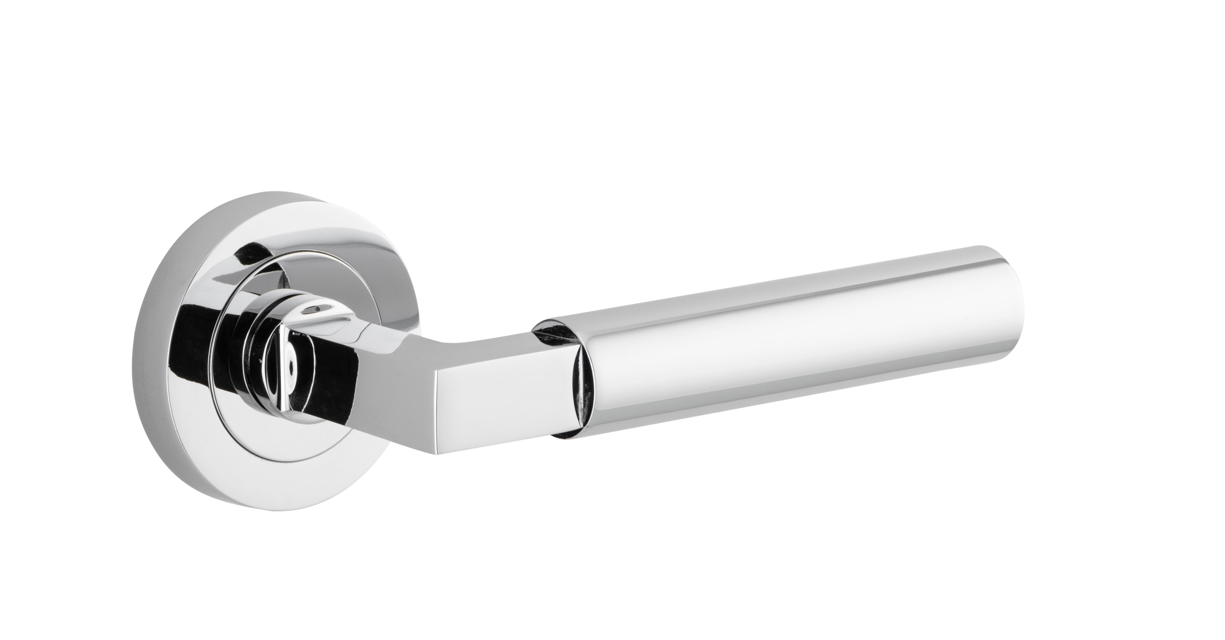 Berlin Lever - Round Rose Chrome Plated