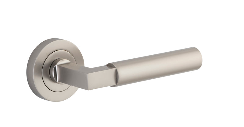 Berlin Lever - Round Rose Satin Nickel