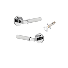 Brunswick Lever - Round Rose Passage Kit Chrome Plated / Solid Brass