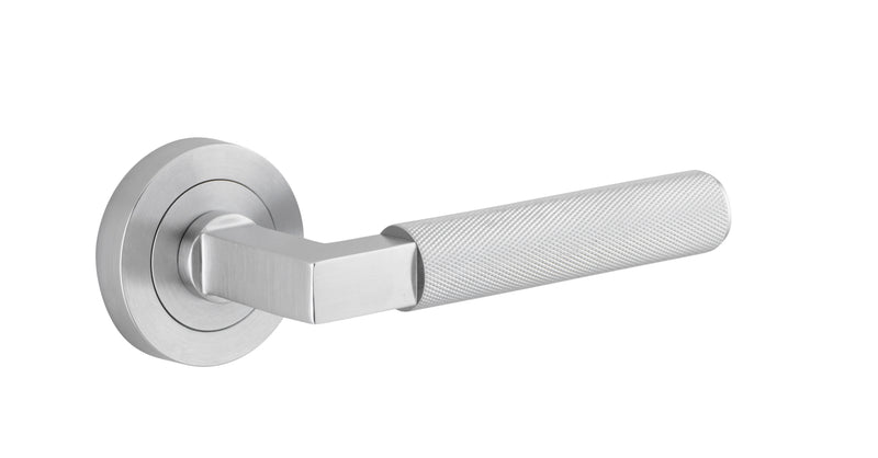 Brunswick Lever - Round Rose Satin Chrome