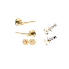 Como Lever - Round Rose Privacy Kit Polished Brass / Solid Brass