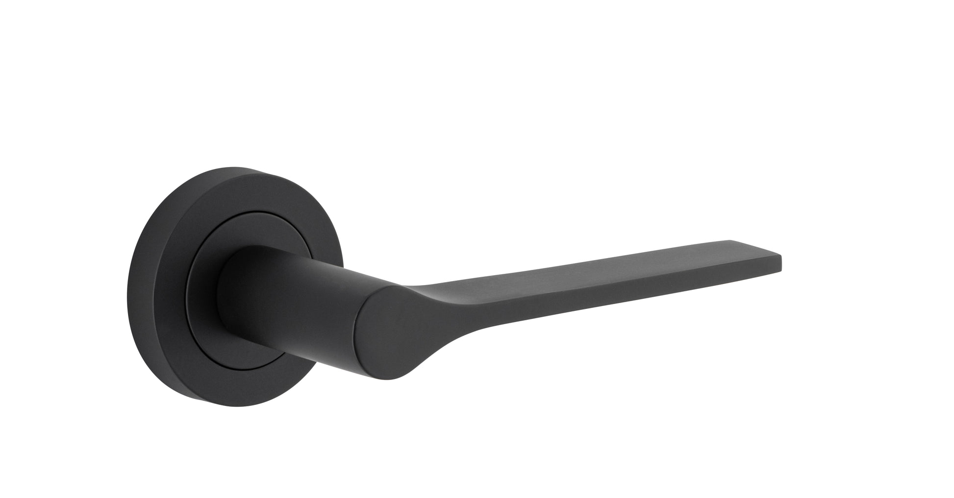 Como Lever - Round Rose Matt Black