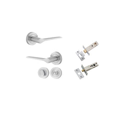 Como Lever - Round Rose Privacy Kit Satin Chrome / Solid Brass