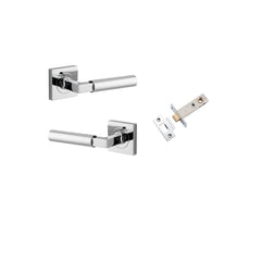 Berlin Lever - Square Rose Passage Kit Chrome Plated / Solid Brass