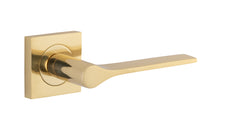 Como Lever - Square Rose Polished Brass