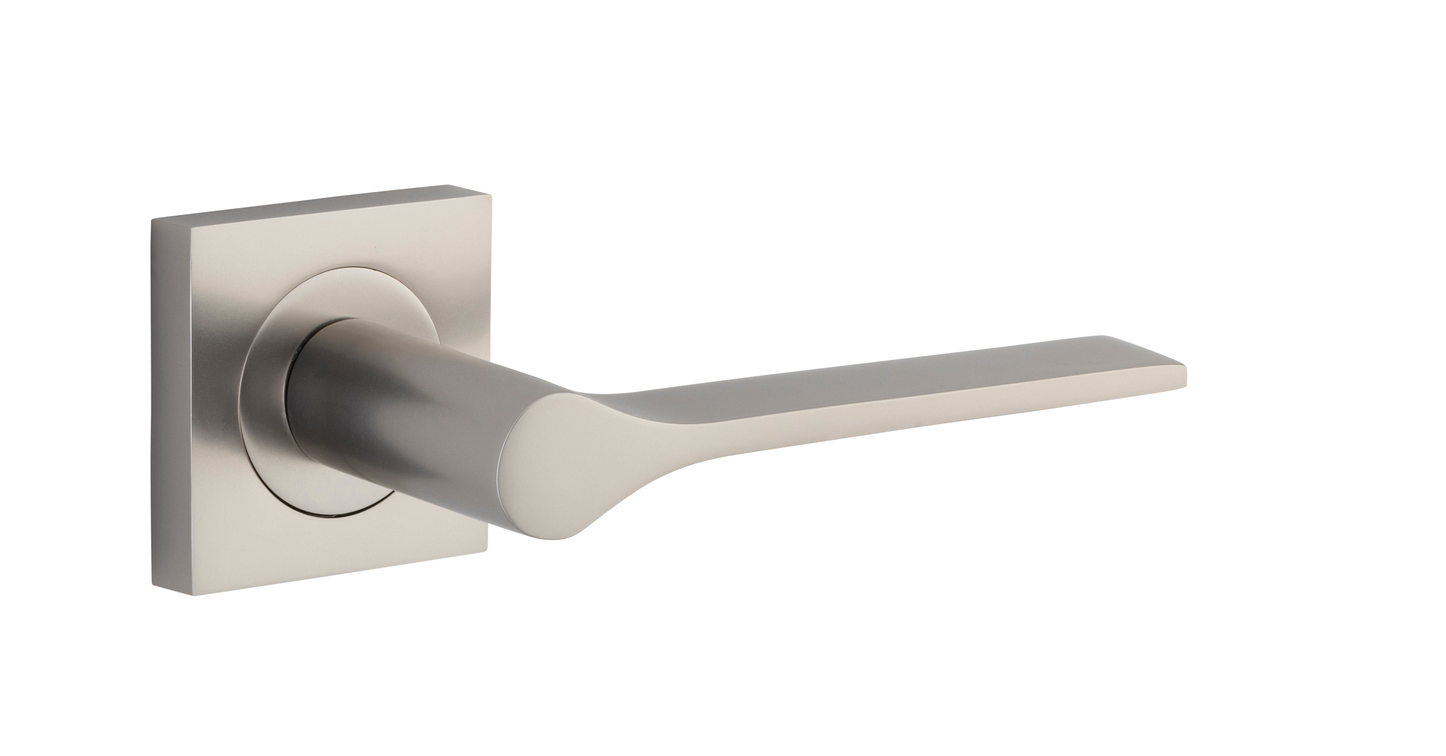 Como Lever - Square Rose Satin Nickel