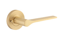 Como Lever - Round Rose Privacy Kit Satin Brass / Solid Brass