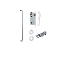 Brunswick Pull Handle - 600mm Entrance Kit with Separate High Security Lock Chrome Plated / Solid Brass