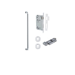 Berlin Pull Handle - 600mm Entrance Kit with Separate High Security Lock Chrome Plated / Solid Brass
