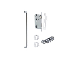 Berlin Pull Handle - 600mm Entrance Kit with Separate High Security Lock Chrome Plated / Solid Brass