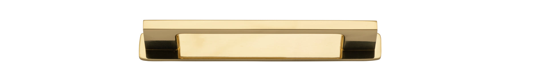 Cali Cabinet Pull with Backplate - CTC 128mm Polished Brass