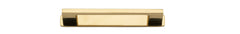 Cali Cabinet Pull with Backplate - CTC 128mm Polished Brass