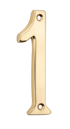 Numerals - 1 Polished Brass