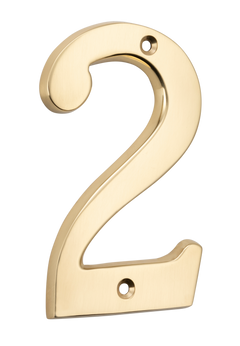 Numerals - 2 Polished Brass