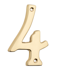 Numerals - 4 Polished Brass