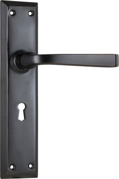 Menton Lever - Long Backplate Antique Copper / Lock | Lock (Skeleton Key)