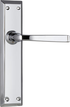 Menton Lever - Long Backplate Chrome Plated / Latch | Passage