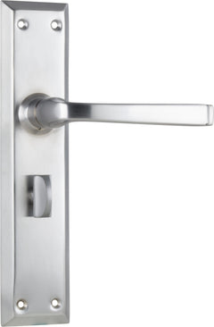 Menton Lever - Long Backplate Satin Chrome / Privacy | Privacy
