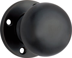 Retro Fit Mortice Knob - Round Rose Antique Copper / Passage