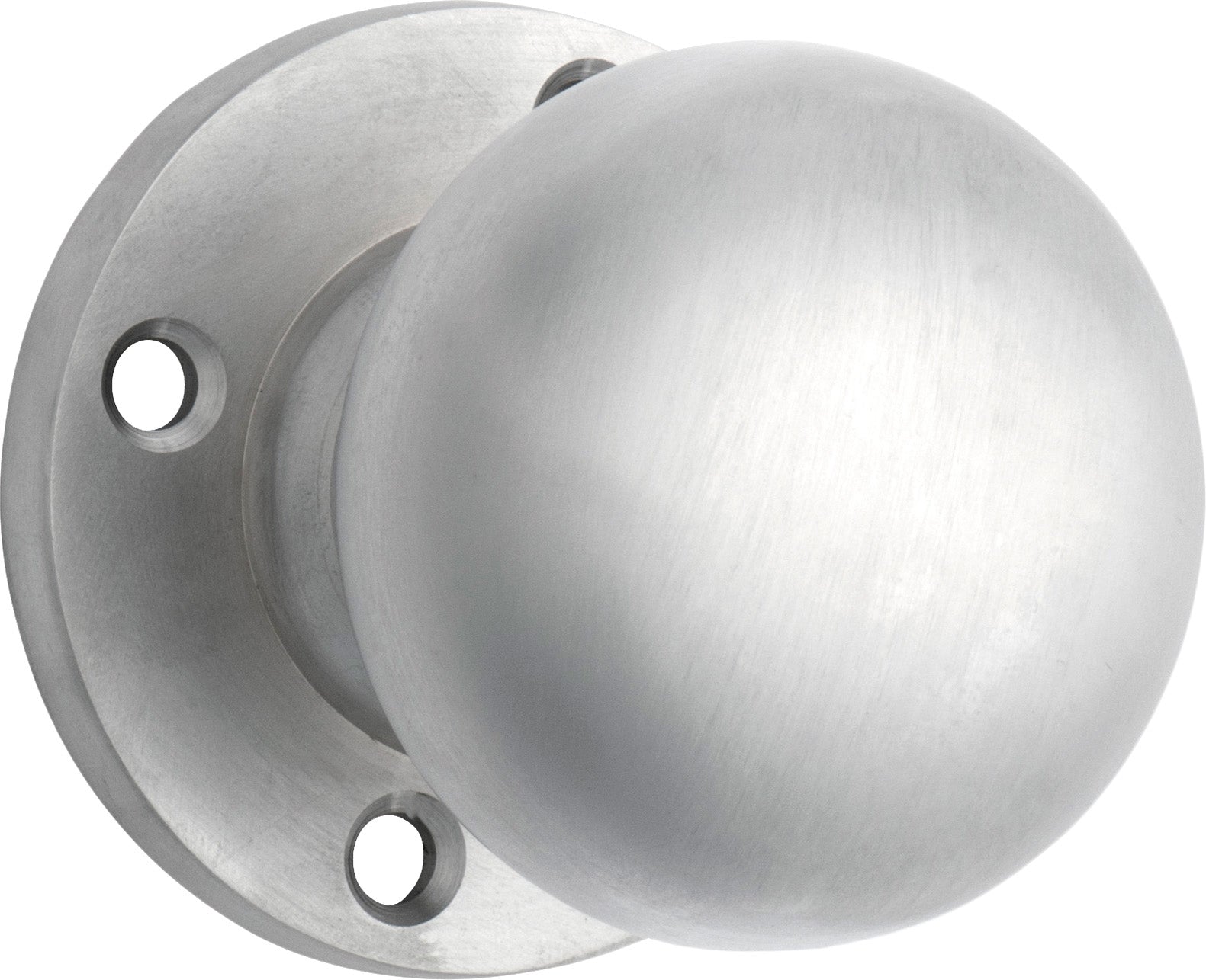 Retro Fit Mortice Knob - Round Rose Satin Chrome / Passage