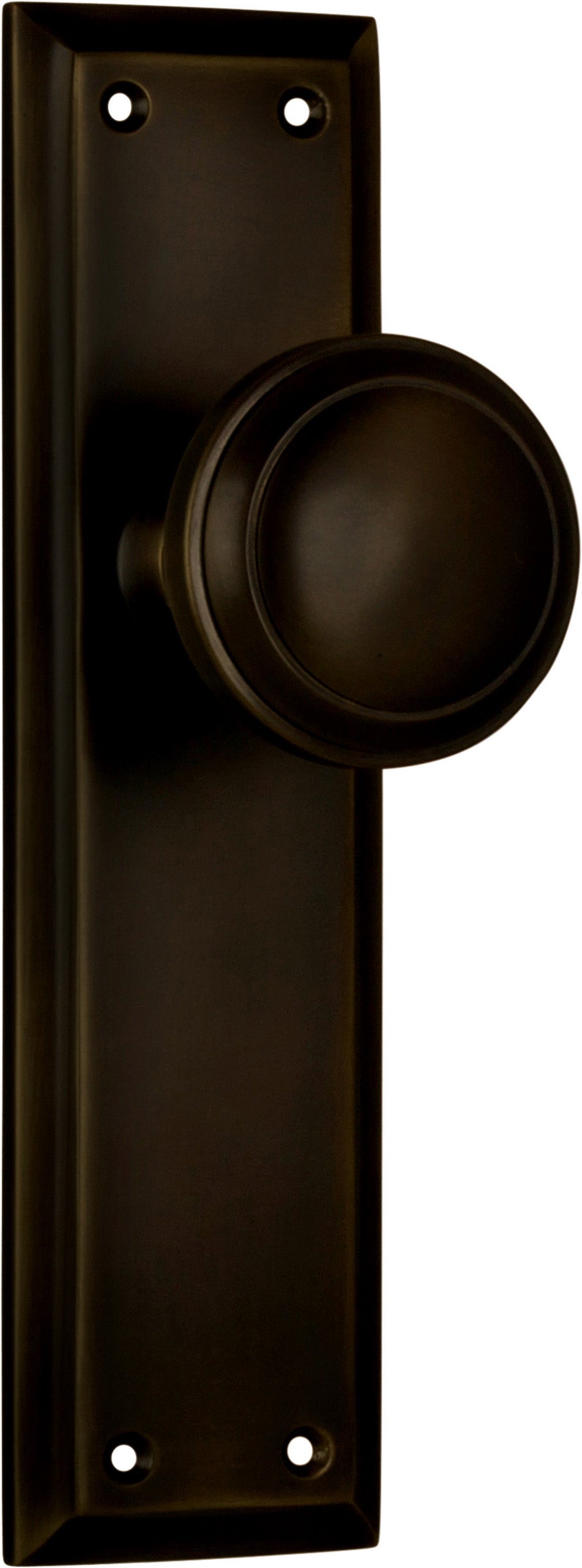 Milton Knob - Long Backplate Antique Brass / Latch | Passage