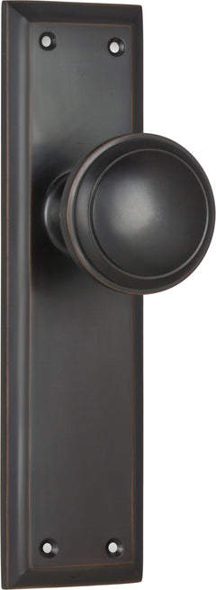 Milton Knob - Long Backplate Antique Copper / Latch | Passage