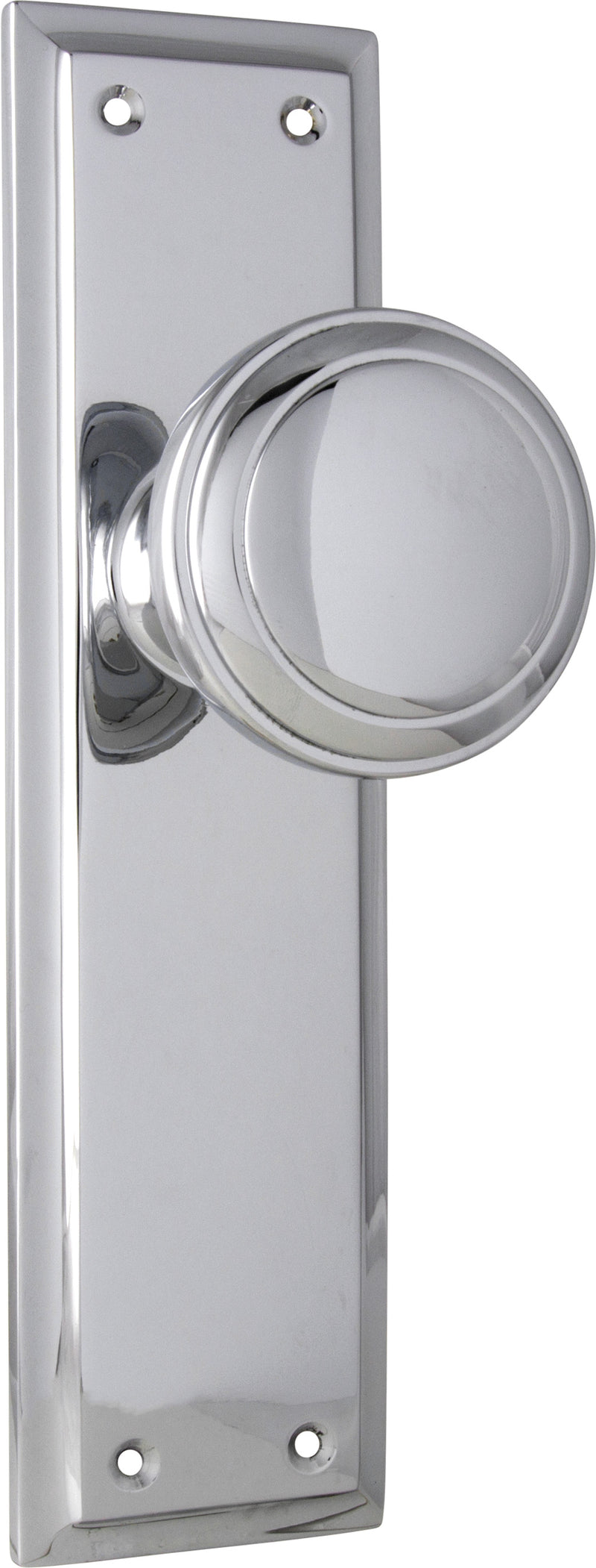 Milton Knob - Long Backplate Chrome Plated / Latch | Passage