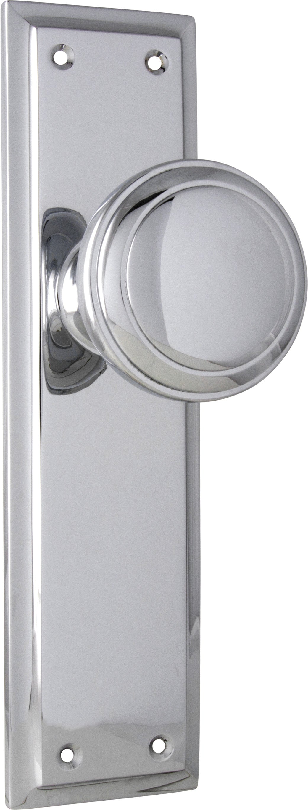 Milton Knob - Long Backplate Chrome Plated / Latch | Passage