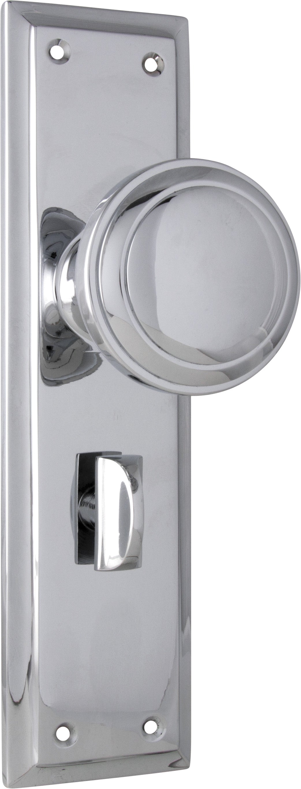 Milton Knob - Long Backplate Chrome Plated / Privacy | Privacy
