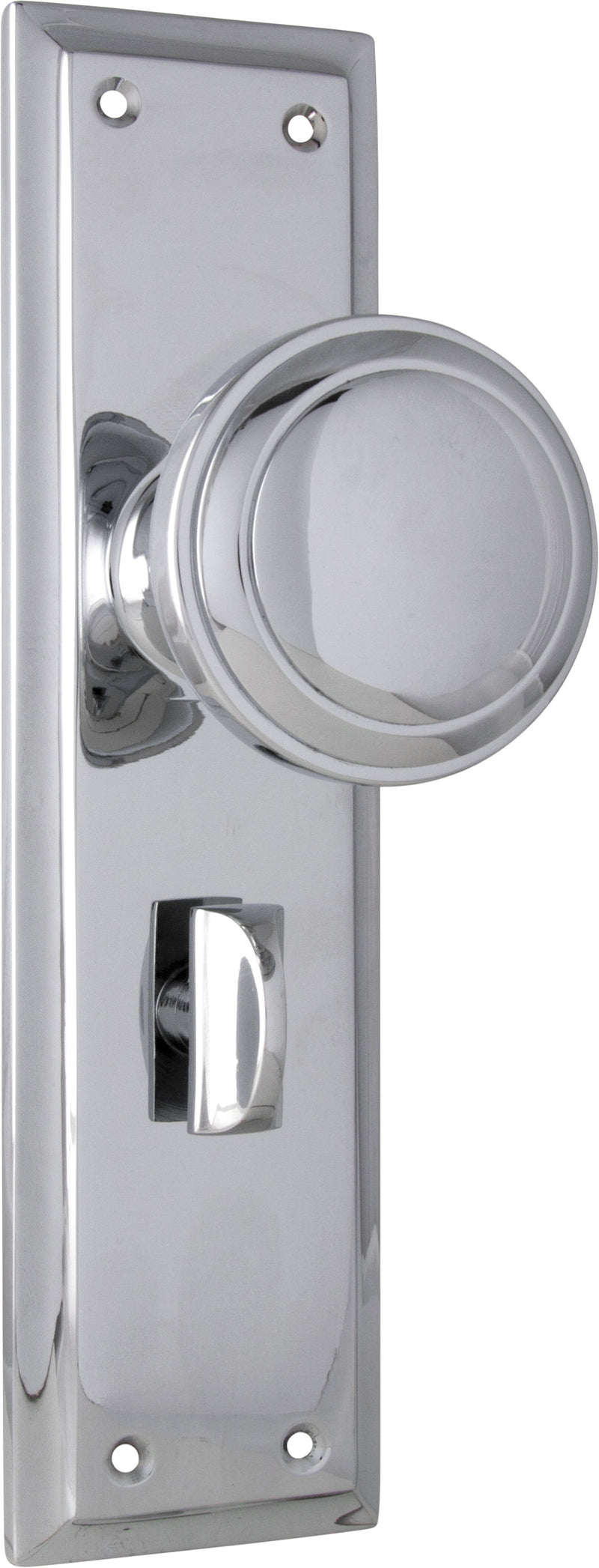 Milton Knob - Long Backplate Chrome Plated / Privacy | Privacy