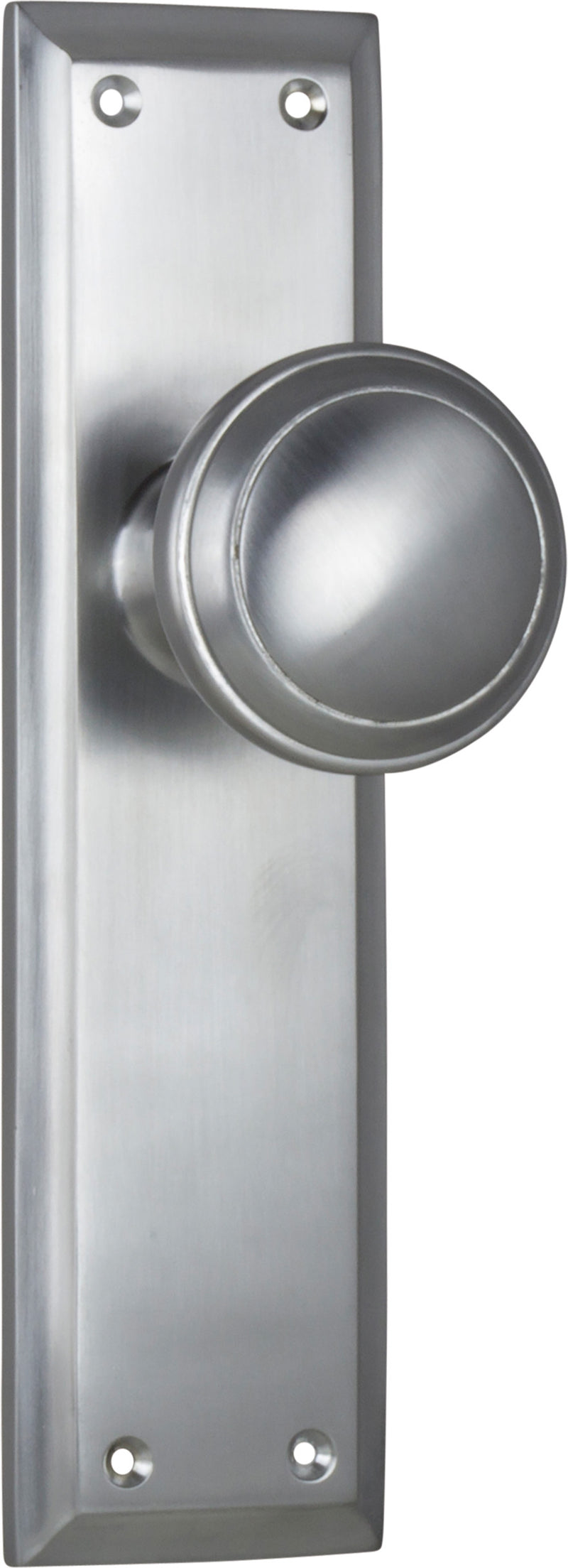 Milton Knob - Long Backplate Satin Chrome / Latch | Passage