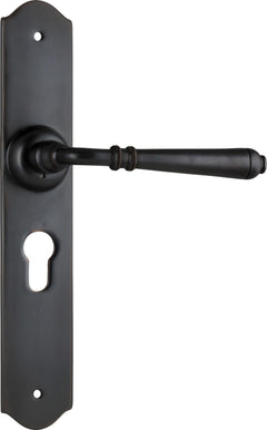 Reims Lever - Long Backplate Antique Copper / Euro | Entrance