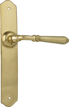 Reims Lever - Long Backplate Polished Brass / Latch | Passage