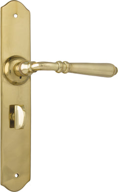 Reims Lever - Long Backplate Polished Brass / Privacy | Privacy