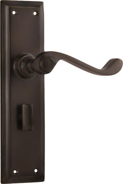 Milton Lever - Long Backplate Antique Brass / Privacy | Privacy