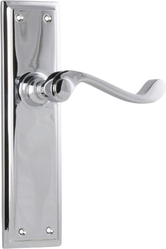 Milton Lever - Long Backplate Chrome Plated / Latch | Passage