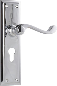 Milton Lever - Long Backplate Chrome Plated / Euro | Entrance