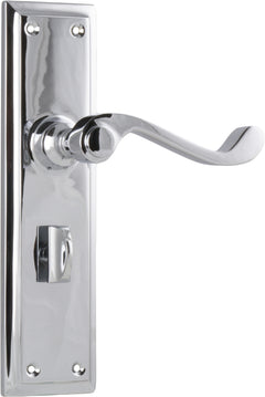 Milton Lever - Long Backplate Chrome Plated / Privacy | Privacy