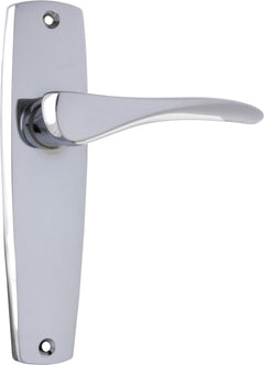 Mid-Century Lever - Long Backplate Chrome Plated / Latch | Passage