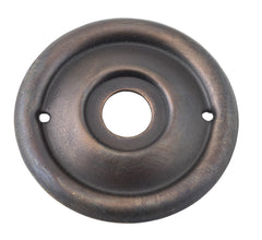 Milled Edge Mortice Knob Backplates Antique Brass / Passage / 46mm