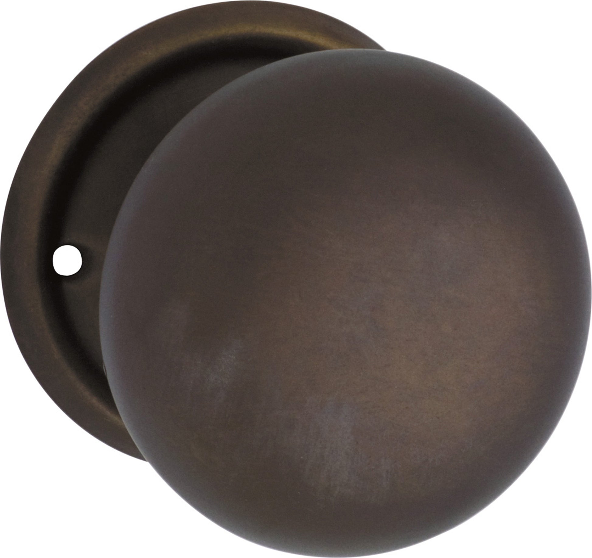 Plain Mortice Knob - Round Rose Antique Brass / Passage