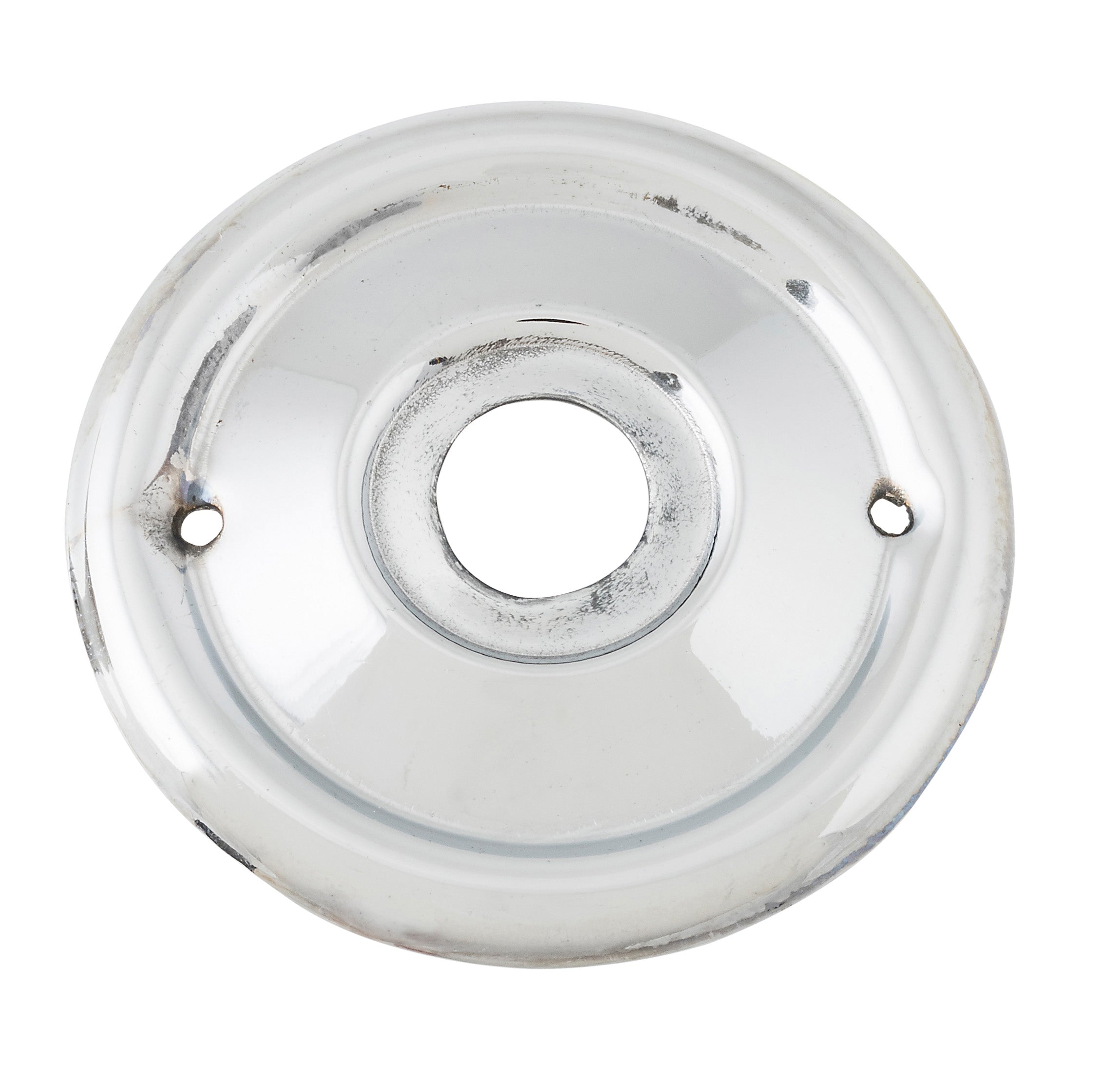 Milled Edge Mortice Knob Backplates Chrome Plated / Passage / 46mm