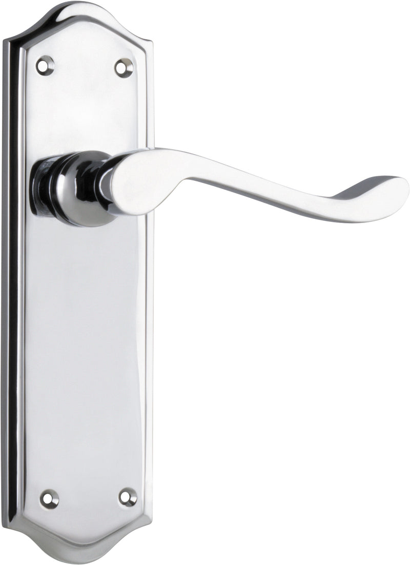 Henley Lever - Long Backplate Chrome Plated / Latch | Passage